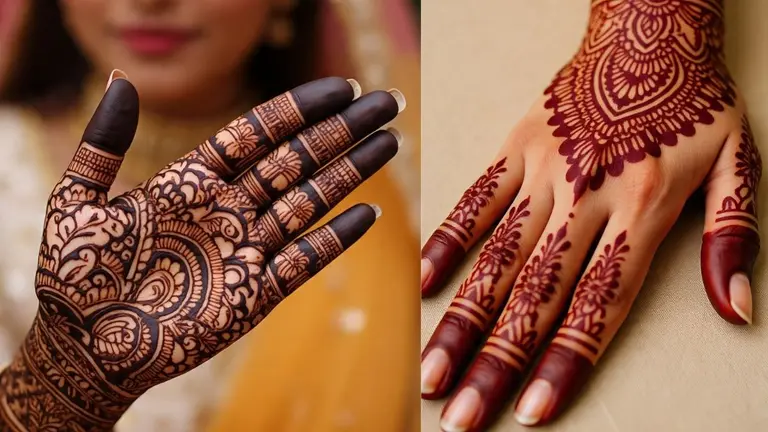Bhai Dooj 2025 Mehndi Designs: भाई दूज के मौके पर हाथों में सजाएं शगुन की मेहंदी के ये 5 सिंपल डिजाइन bhai dooj 2025 simple and quick mehndi designs for hands