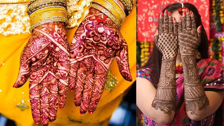 Karwa Chauth 2025 Mehndi Designs: करवाचौथ के मौके पर हथेली पर खूब जचेंगे मेहंदी के ये खूबसूरत डिजाइन karwa chauth 2025 easy and simple mehndi designs for married women mehendi ke naye design