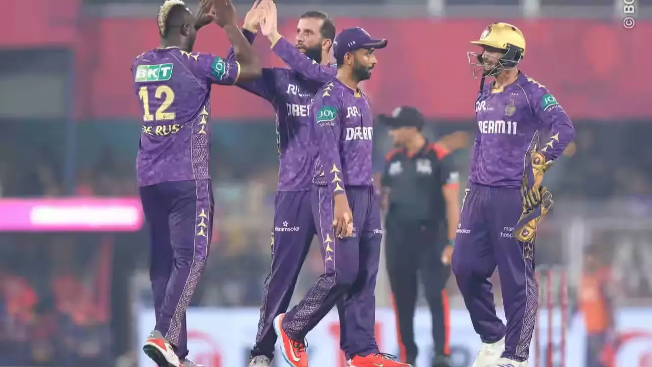 IPL 2025: Kolkata Knight Riders Likely To Make Big Change In Playing XI For Mumbai Indians Game, T20 WC Winner Might Miss Out members of Kolkata Knight Riders celebrate fall of a wicket