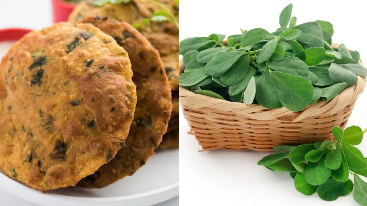 methi puri quick recipe fenugreek Indian dish for breakfast