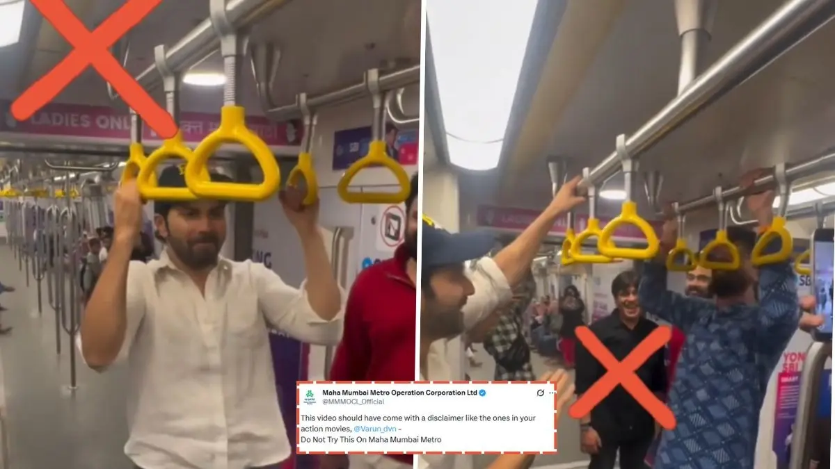 Metro authorities issue warning over Varun Dhawan's viral video