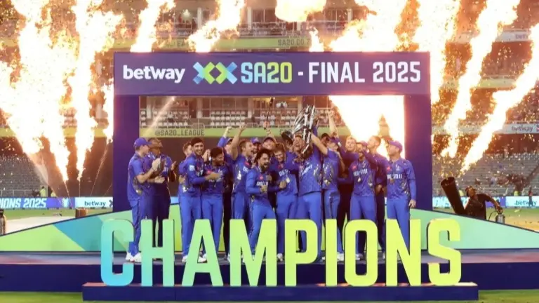 MI Cape Town players celebrate SA20 title