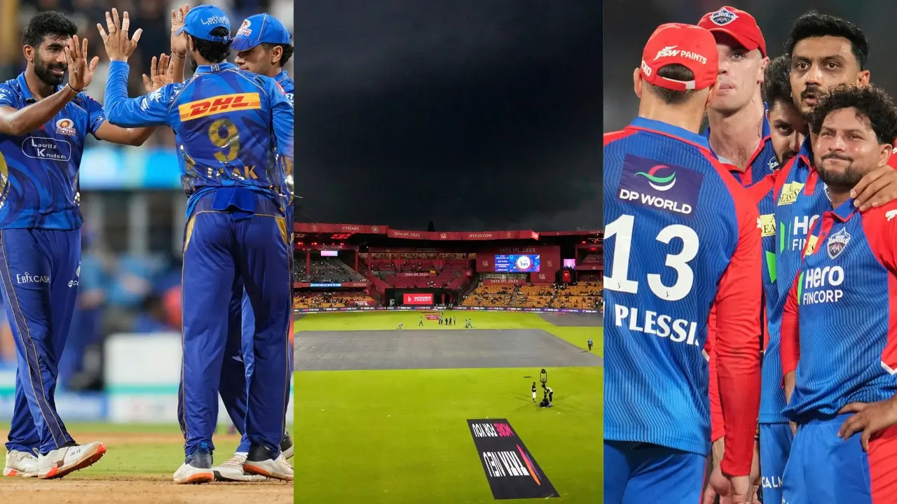 MI vs DC rain IPL 2025