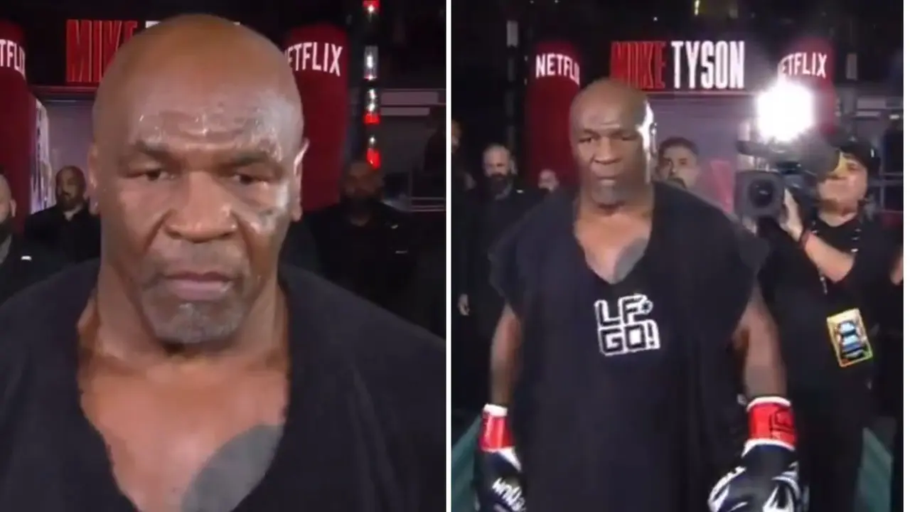 Mike Tyson's epic entrance in fight vs Jake Paul