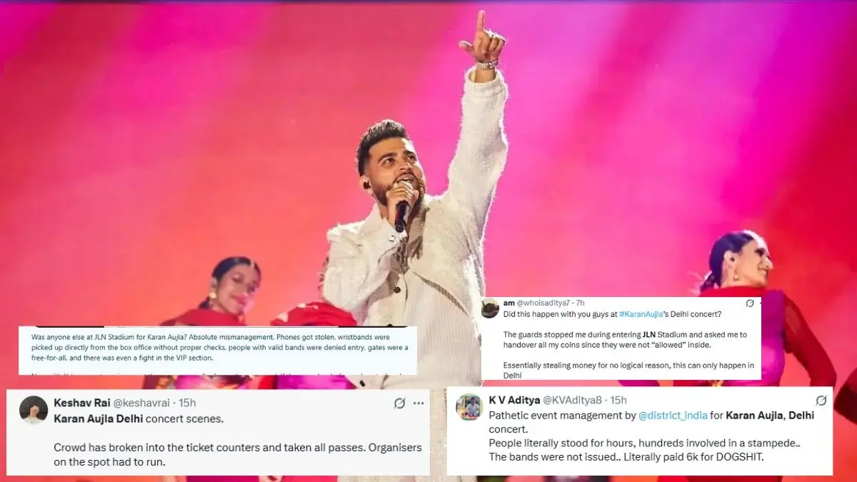 Phones Stolen, Malfunctioning Wristbands, Entry Denied: Mismanagement At Karan Aujla's Delhi Concert Leaves Fans Worried About Kanye West's Show Mismanagement at Karan Aujla's Delhi Concert flagged by netizens