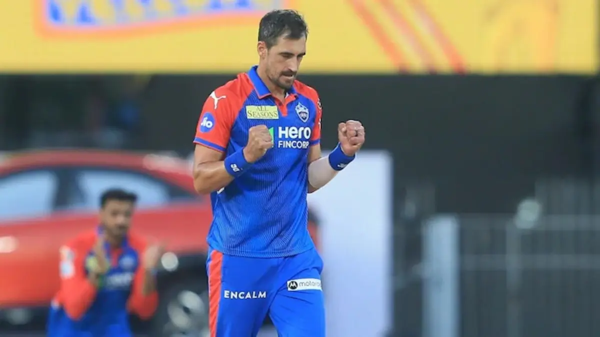 Mitchell Starc during IPL 2025