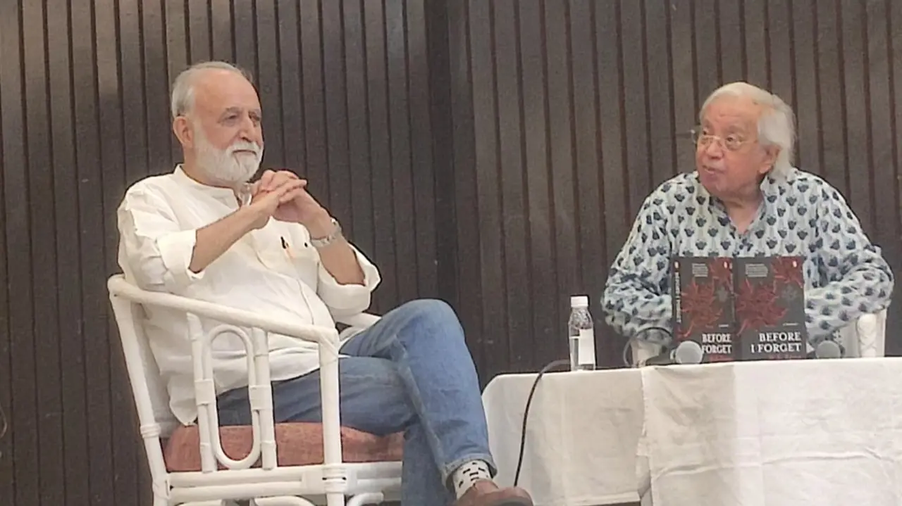 MK Raina at literature festival