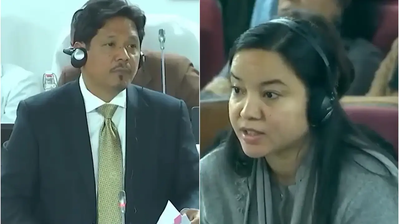 MLA Wife Grills CM Conrad Sangam In Meghalaya Assembly In Viral Moment MLA Wife Grills CM Conrad Sangam In Meghalaya Assembly In Viral Moment