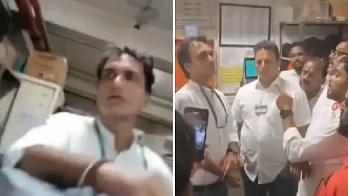 ‘Nhi Aata Marathi’: MNS Worker Slaps Versova D-Mart Employee After Dispute Over Speaking Hindi, Shocking Video Goes Viral MNS Worker Slaps Versova D-Mart Employee After Dispute Over Speaking Hindi