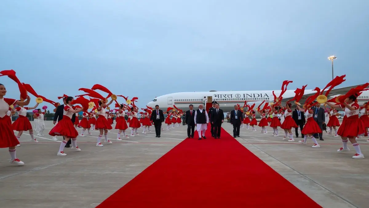 Modi arrives in China