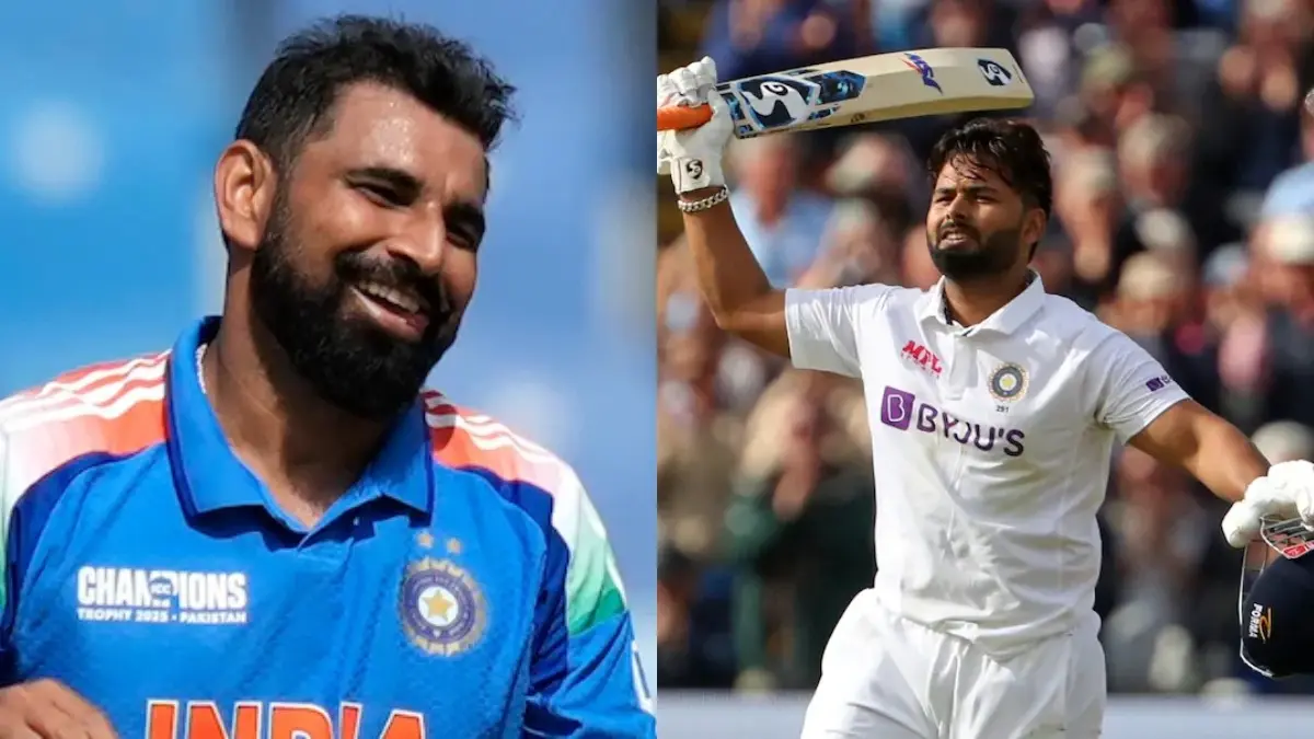 Mohammed Shami (L), Rishabh Pant (R)