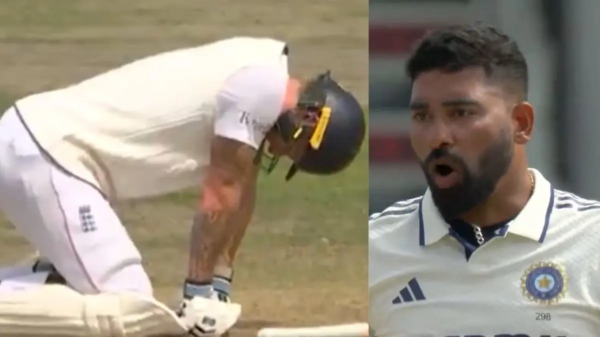 Mohammed Siraj ball hit ben stokes private part was in pain retired hurt after sometimes ind vs eng 4th test