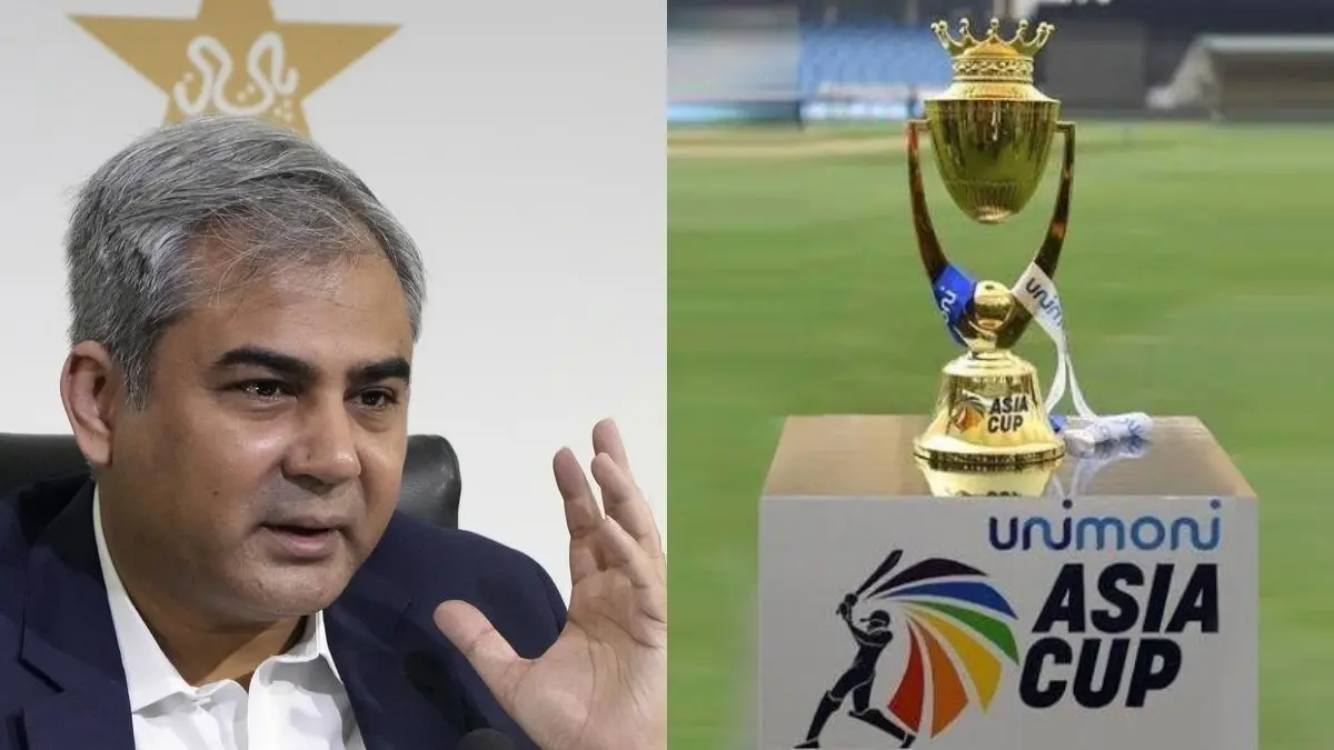 With Asia Cup 2025 in Jeopardy; PCB Plans Stupid Move to Corner BCCI Mohsin Naqvi (L), Asia Cup (R)