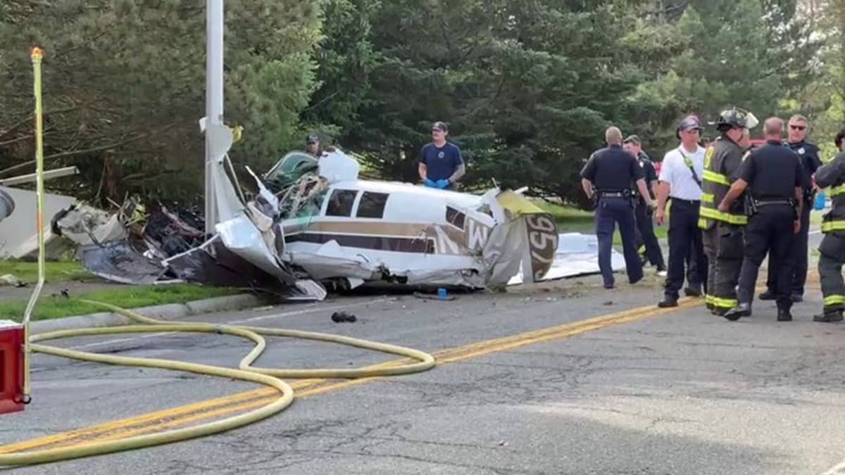 Mooney M20 Plane Crashes On Sam Fonzo Drive Near Boston Airport One