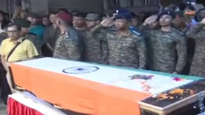 Mortal remains of Captain Brajesh Thapa brought to Darjeeling