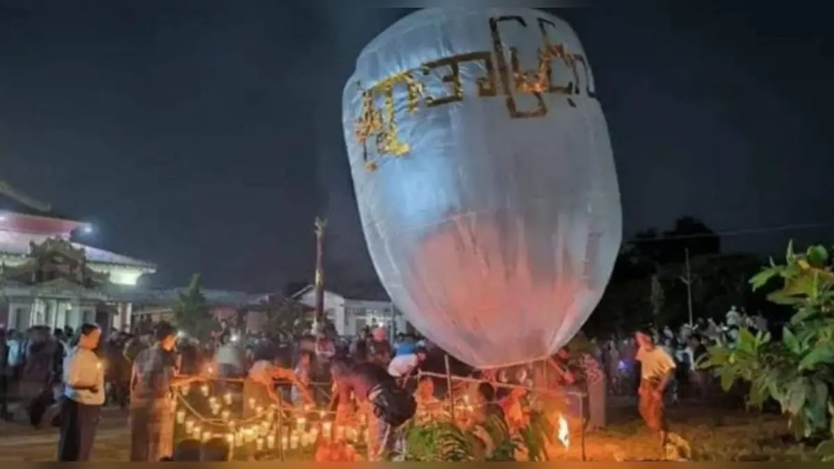 Motorised Paraglider Drops Bombs On Crowd During Myanmar Buddhist festival, 40 Killed