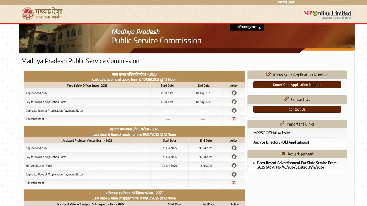 MPPSC FSO Recruitment 2025: Registration Begins for 67 Posts at mppsc.mp.gov.in, Apply Now MPPSC FSO Recruitment 2025: Registration Begins for 67 Posts