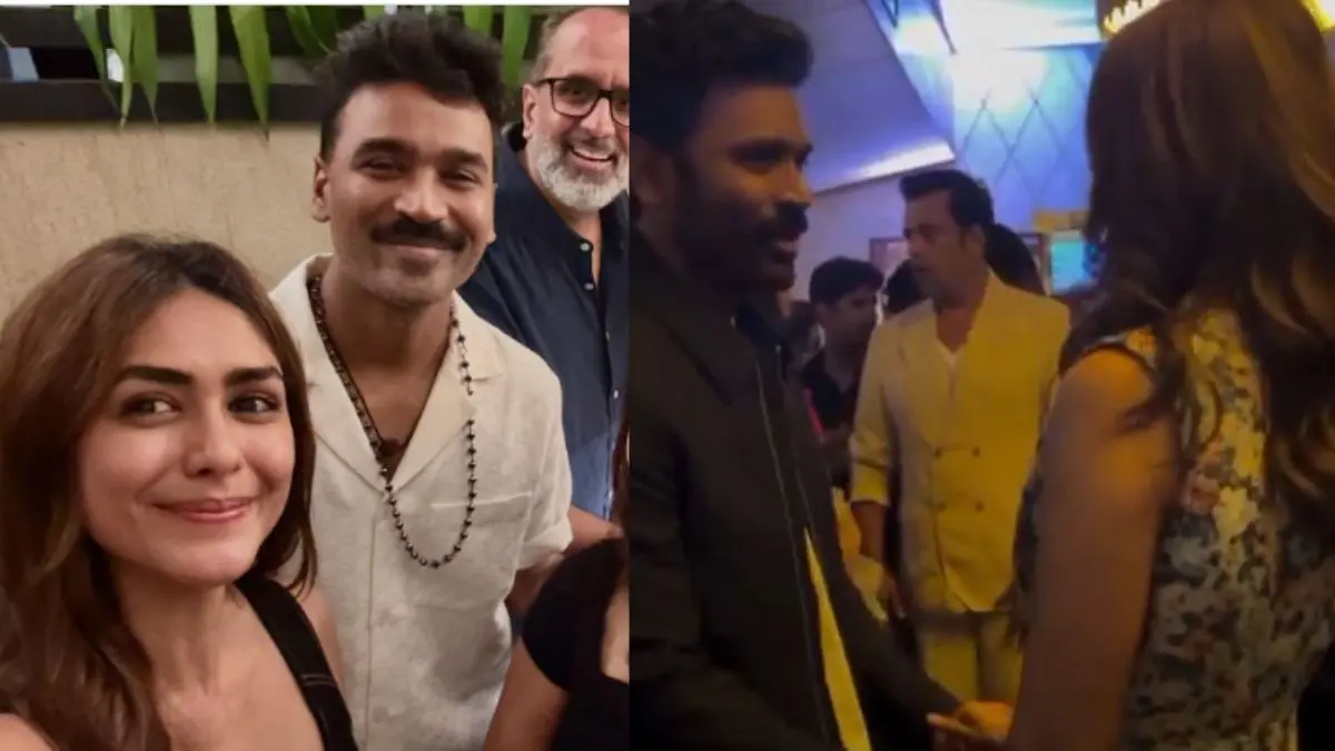Mrunal Thakur and Dhanush