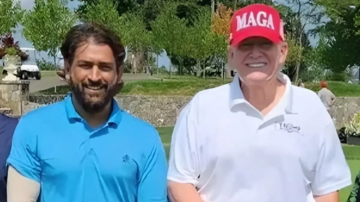 MS Dhoni's Video Of Playing Golf With Donald Trump Resurfaces After 2024 US Election Results MS Dhoni and Donald Trump