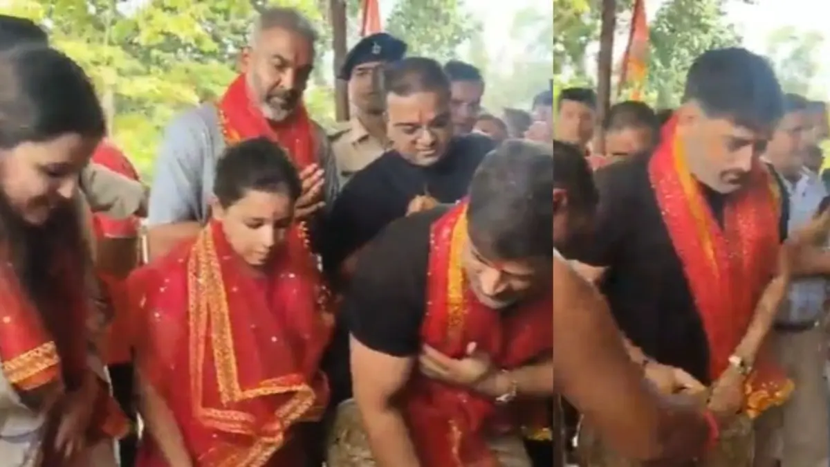 WATCH: MS Dhoni And His Family Visit Maa Dewri Mandir In Ranchi, Video Goes Viral MS Dhoni and his family visit Maa Dewri Mandir in Ranchi