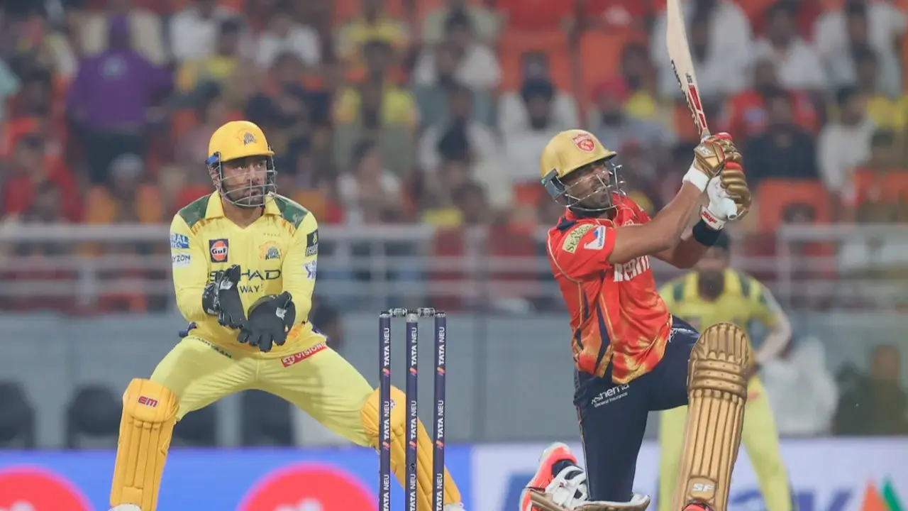 Shreyas Iyer's PBKS Eye Top Two Finish As MS Dhoni's CSK Stare At Next Season, Here's Their Playoff Qualification Scenario MS Dhoni and Shashank Singh during CSK vs PBKS IPL 2025 clash