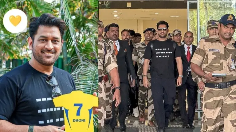 MS Dhoni arrived in Chennai
