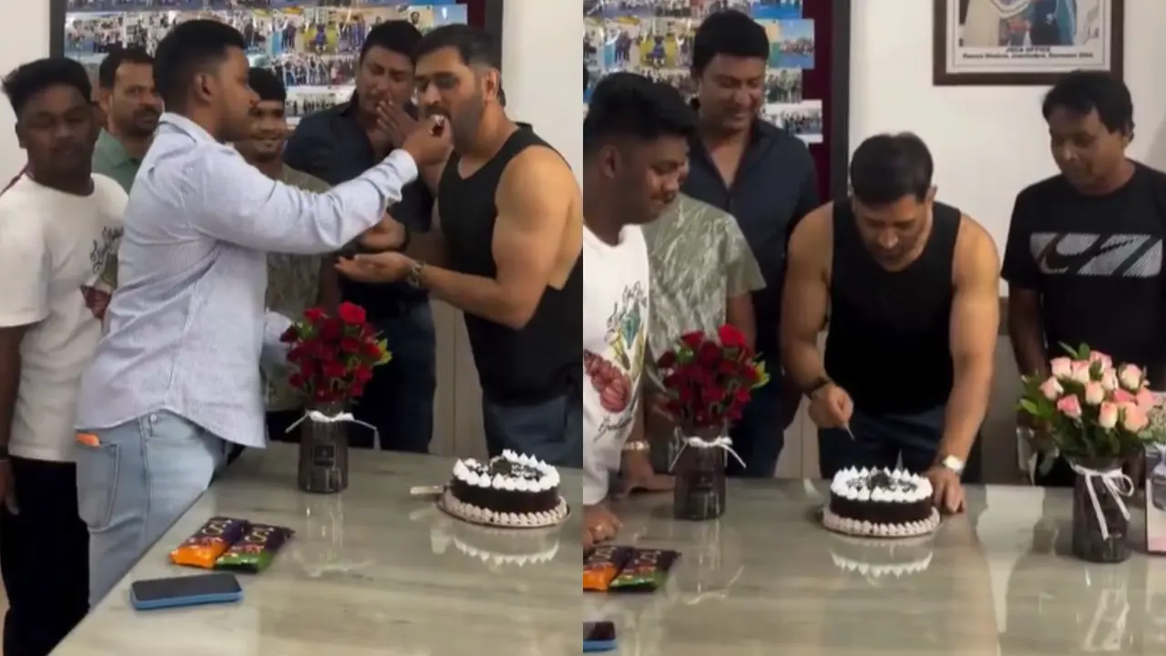 WATCH | MS Dhoni Celebrates 44th Birthday in Style, Fans Flood Social Media With Wishes For 'Thala' MS Dhoni celebrates his 44th birthday