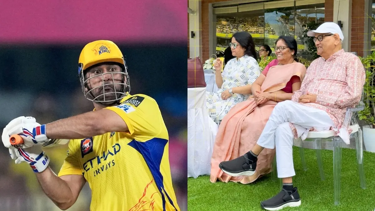 MS Dhoni's Parents At Chepauk