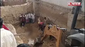 mudslide while building wall in Mehsana