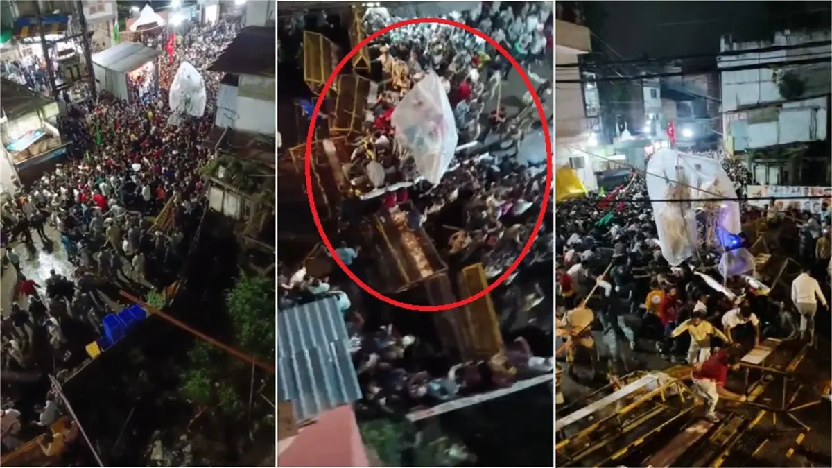Muharram Procession In Ujjain Tries To Take Undesignated Route Breaching Barricades, Police Use Lathicharge To Restore Order Muharram Procession In Ujjain Tries To Take Undesignated Route Breaching Barricades, Police Use Lathicharge To Restore Order