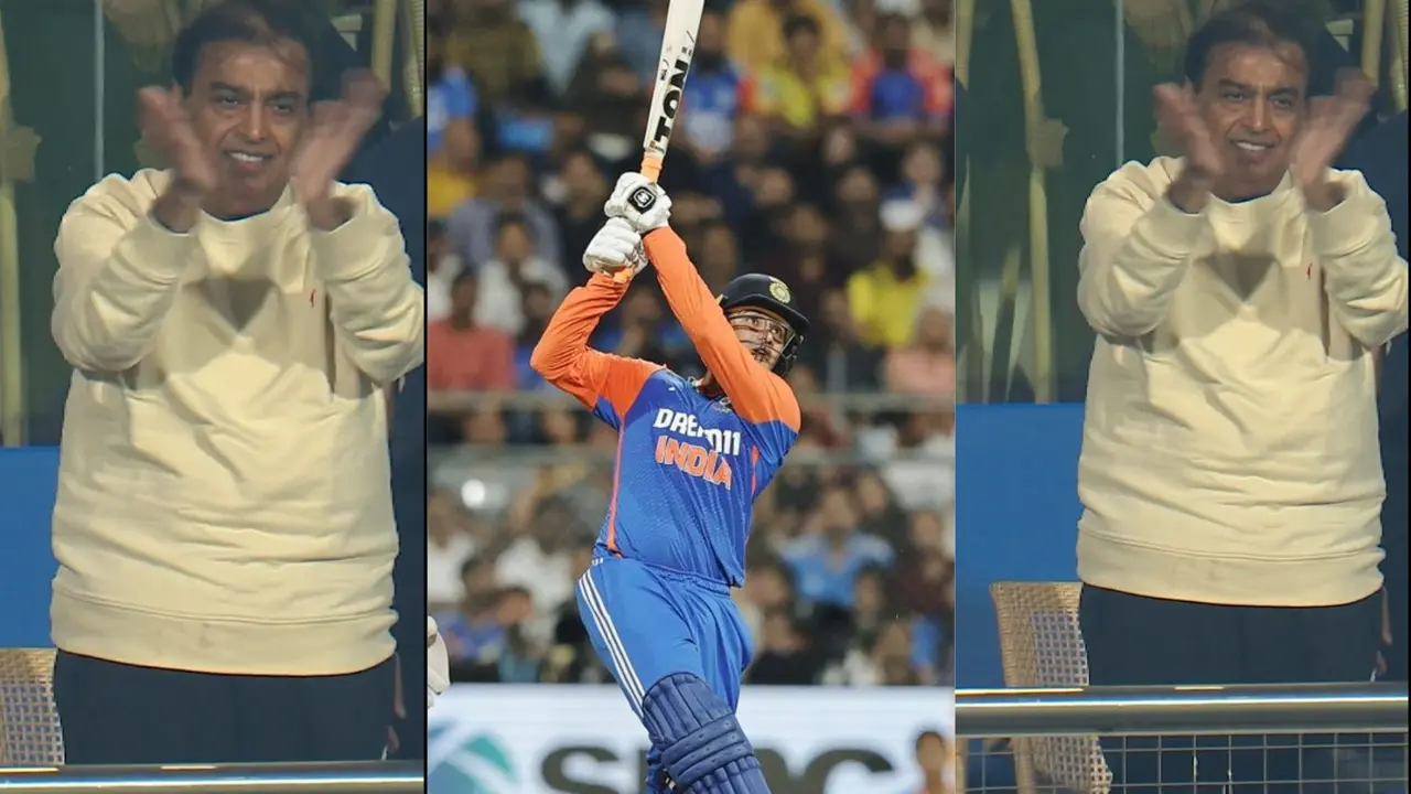 mukesh ambani applauds abhishek sharma century and six in India vs England 5th T20I kavya maran