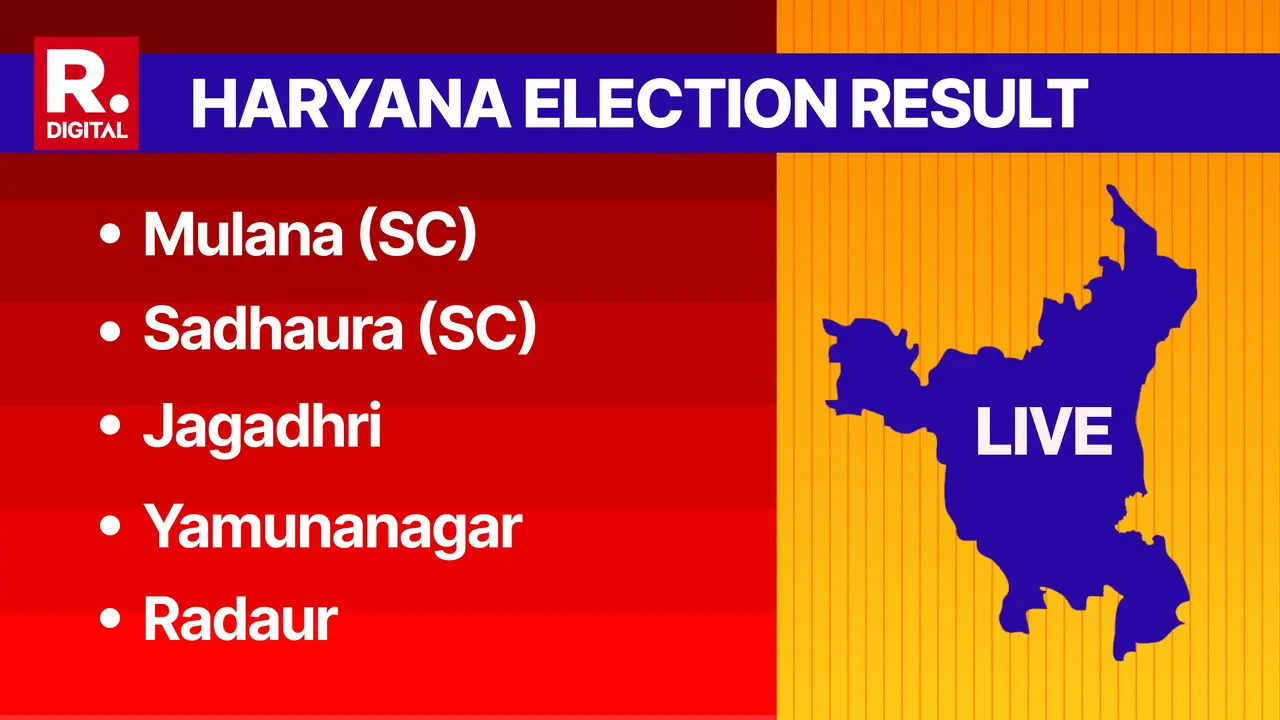 BJP Secures Radaur and Yamunanagar; Congress Wins Mulana, Jagadhri and Sadhaura Assembly Seats Mulana (SC), Sadhaura (SC), Jagadhri, Yamunanagar, Radaur Election LIVE updates