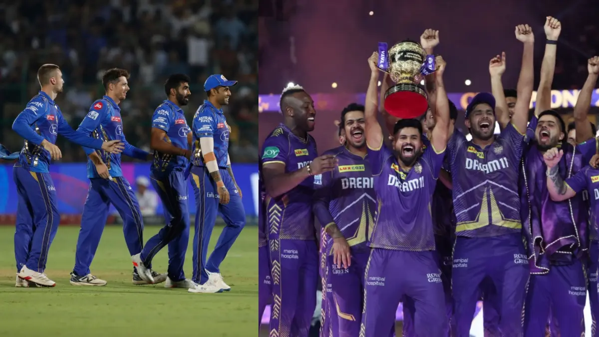 Hardik Pandya And Co. Forced To Follow Kolkata Knight Riders' IPL 2024 Template, MI's Combination Likely To Change Ahead Of Eliminator Mumbai Indians during IPL 2025 and Kolkata Knight Riders lifting the trophy in IPL 2024