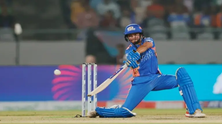 Amelia Kerr's five-wicket haul and Mathews' all-round performance helped Mumbai Indians beat UP Warriors