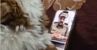 Mumbai man with puppy