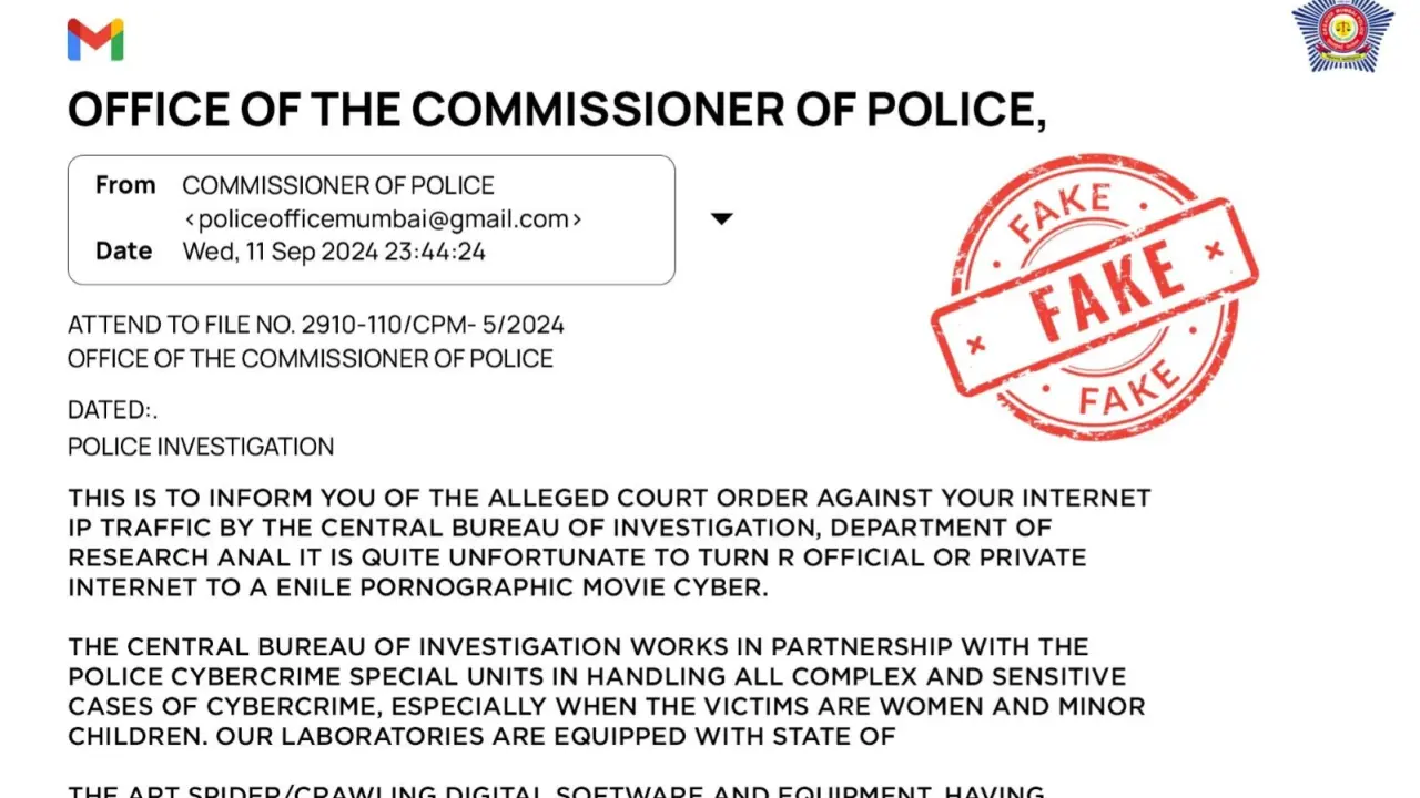 Mumbai Police Commissioner Warns Against Fake Arrest Notices, Urges Public to Report Scams Mumbai Police Commissioner Warns Against Fake Arrest Notices, Urges Public to Report Scams