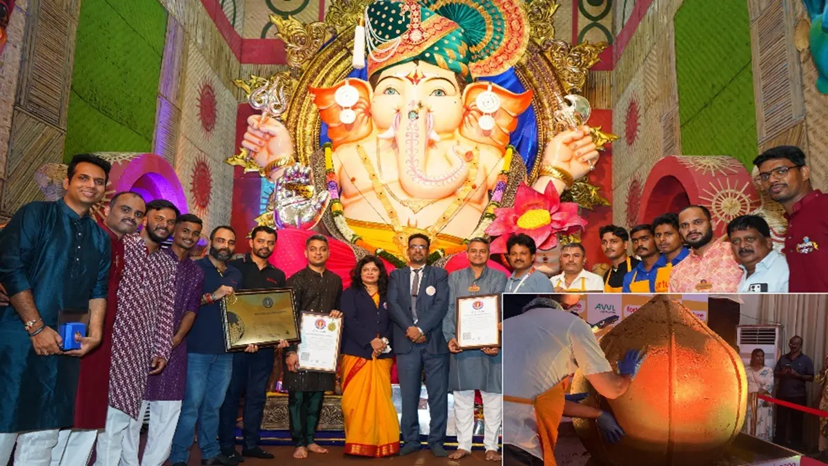 Mumbai's Iconic Girgaon Cha Raja Sets New Record: Creates World's Largest 851 Kg Modak Mumbai's Iconic Girgaon Cha Raja Sets New Record: Creates World's Largest 851 Kg Modak