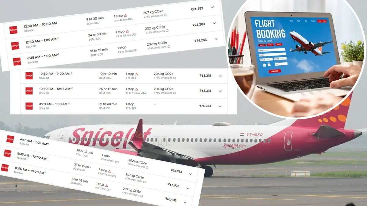 Mumbai to Kolkata at ₹75,000 per flight ticket