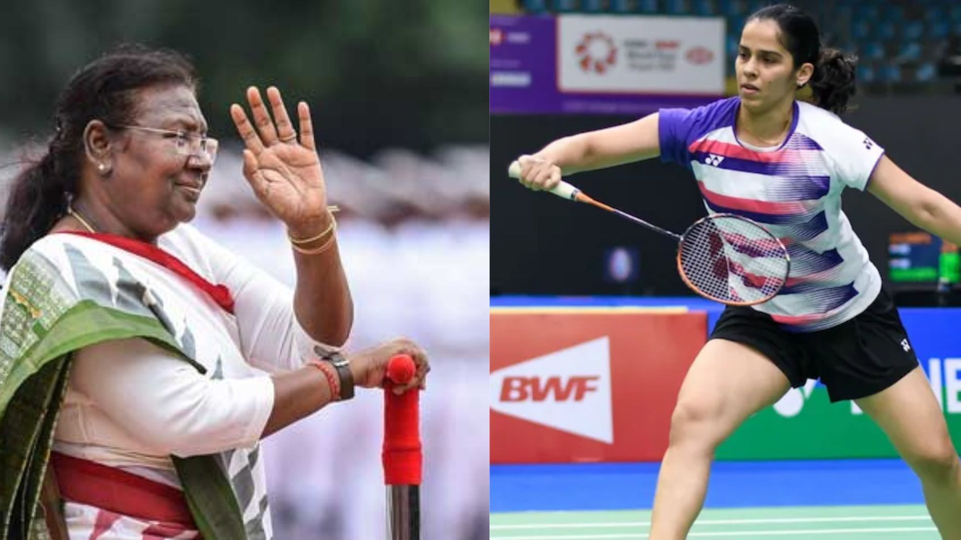 President Draupadi Murmu played Badminton with Saina Nehwal