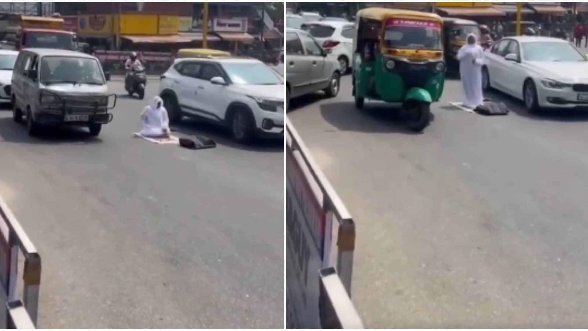 Muslim Woman Offers Namaz In Middle Of Road In Kerala, Detained | WATCH