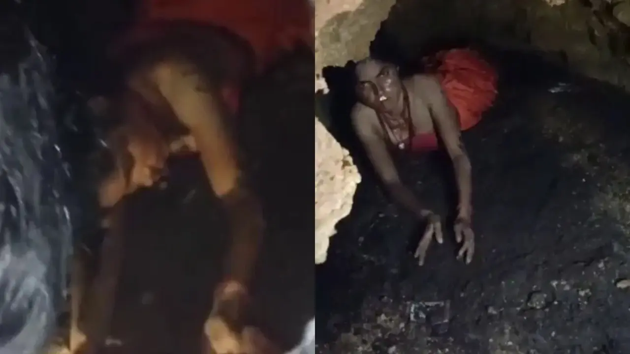 Viral Video: Missing Girl Found in Jharkhand Cave, Acts Like Snake Viral Video: Missing Girl Found in Jharkhand Cave, Acts Like Snake