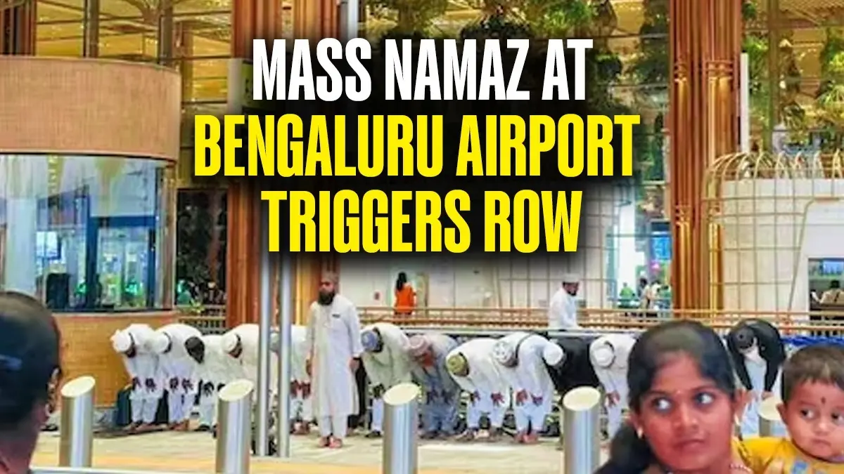Namaz At Bengaluru Airport Triggers Row; Watch Viral Video Here Namaz At Bengaluru Airport Triggers Row; watch viral video here