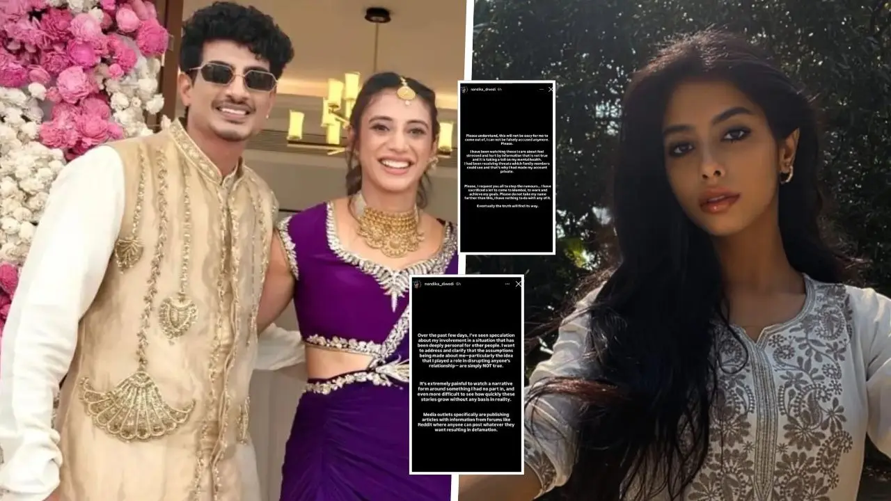 Nandika Dwivedi denies ‘cheating’ allegations amid Palaash and Smriti wedding row