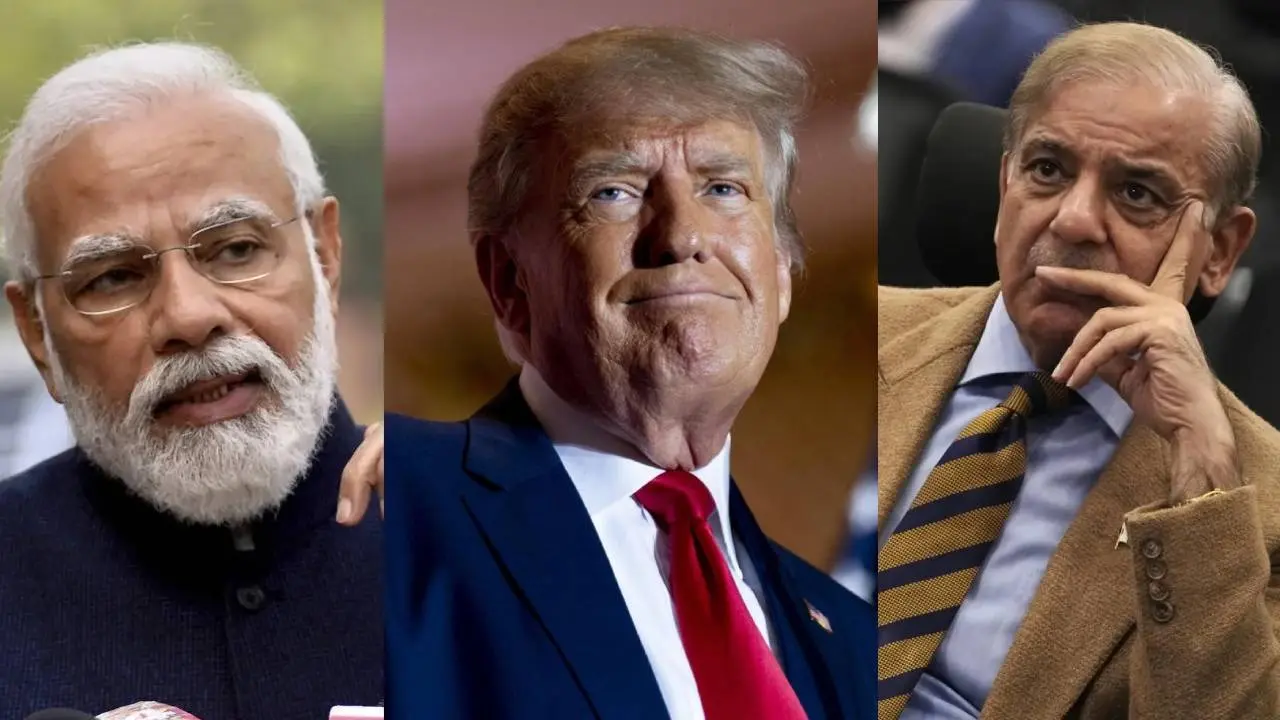 Narendra Modi, Donald Trump and Shahbaz Sharif