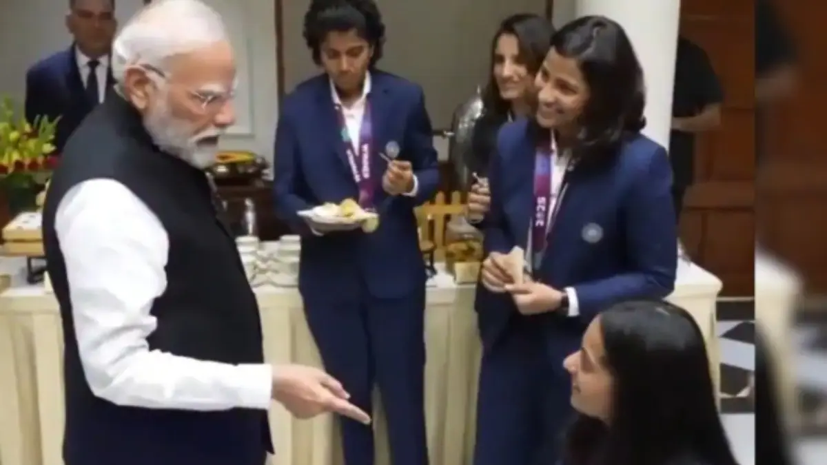 WATCH | PM Narendra Modi Serving Injured Pratika Rawal Dinner is Heartwarming Narendra Modi, Pratika Rawal