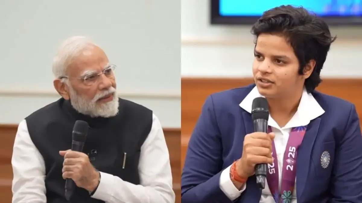WATCH | 'You Were Laughing Before Catching it': PM Narendra Modi Recalls Shafali Verma's Catch in Women's World Cup Final Narendra Modi, Shafali Verma