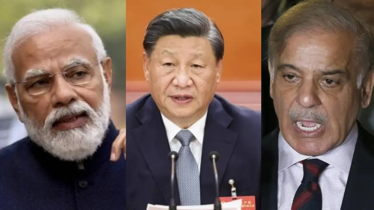 Narendra Modi-Xi Jinping-Shahbaz Sharif
