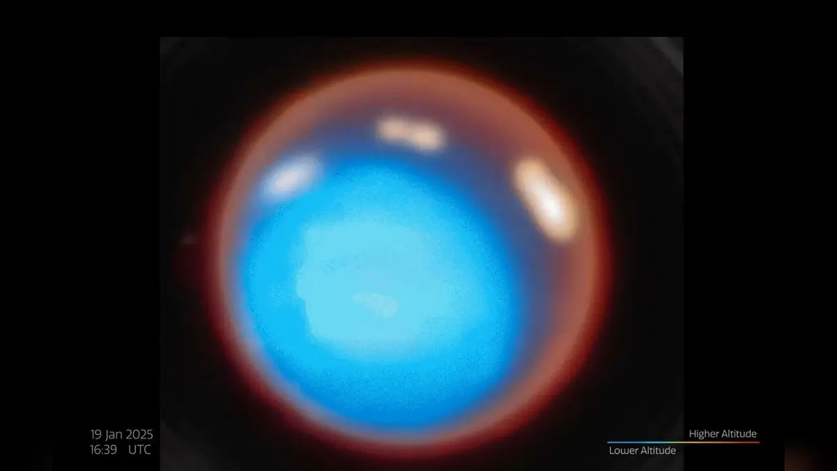 NASA Webb Maps Uranus' Upper Atmosphere, Reveals First Vertical View NASA Webb Maps Uranus' Upper Atmosphere, Reveals First Vertical View