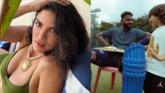 Natasa Bikini Look and Hardik Pandya With Son Agastya 