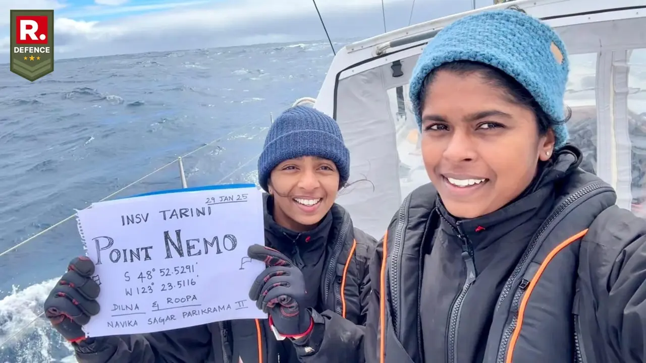 INSV Tarini Passes Through Earth’s Most Remote Location, Point Nemo, Marking Milestone for India’s Women Naval Officers Navika Sagar Parikrama